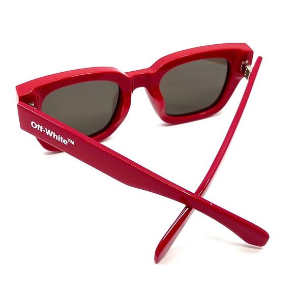 NEW!!! OFF-WHITE Sunglasses OERI018 2576 51/22/145 Red Squared Zurich - Picture 5 of 14